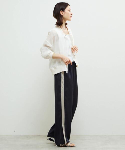 「SOFFITTO」 ジップアップブルゾン FREE ホワイト レディース_画像8