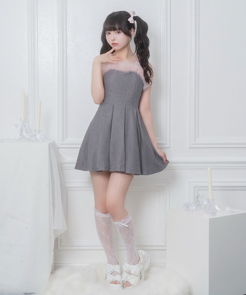 Honey Cinnamon（ハニーシナモン） ジャンパースカート プチリボン