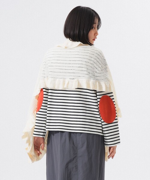 BEAMS BOY（ビームス ボーイ） マフラー ストール 透かし編み フリル