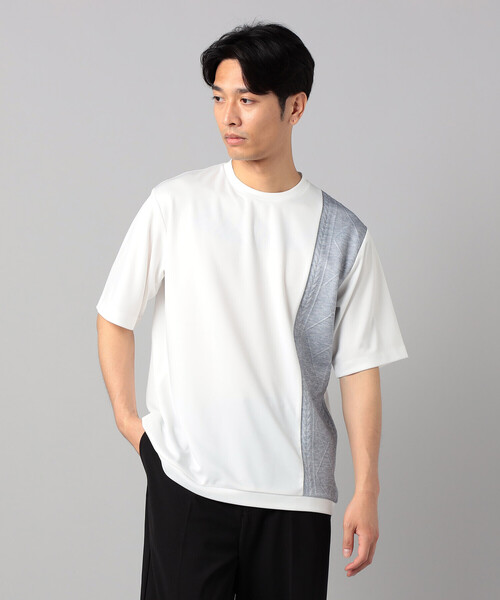 COMME CA MEN（コムサメン） tシャツ ケーブルコンビ Tシャツ メンズ