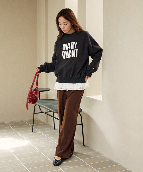 新品未使用タグ付★MARY QUANT × PUBLUXレースロゴスウェット PUBLUX（パブリュクス）の「MARY QUANT × PUBLUX/マリークワント