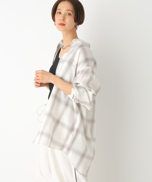 「MIESROHE」 長袖シャツ FREE ライトブルー レディース MIESROHE 「MIESROHE」 長袖シャツ FREE ブルー レディース