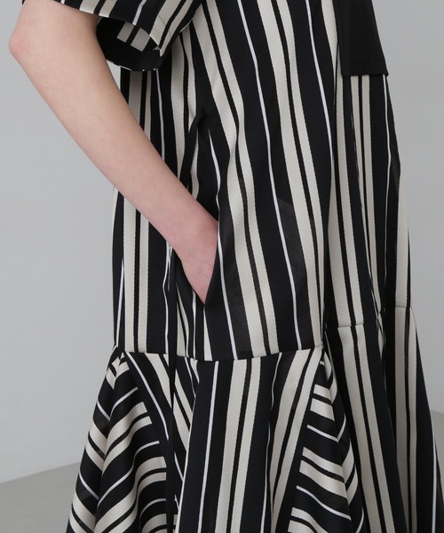 ADORE（アドーア） ワンピース ボールドストライプジャガード