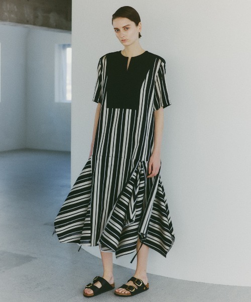 ADORE（アドーア） ワンピース ボールドストライプジャガード