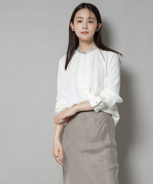 NANO universe（ナノ・ユニバース） ブラウス シャツ スタンドバイ