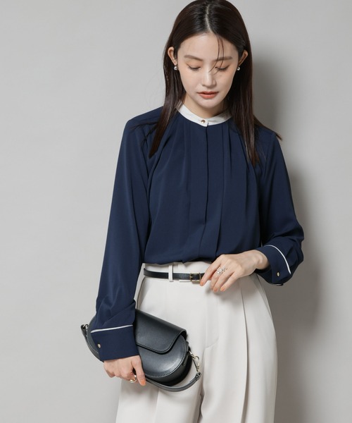 NANO universe（ナノ・ユニバース） ブラウス シャツ スタンドバイ