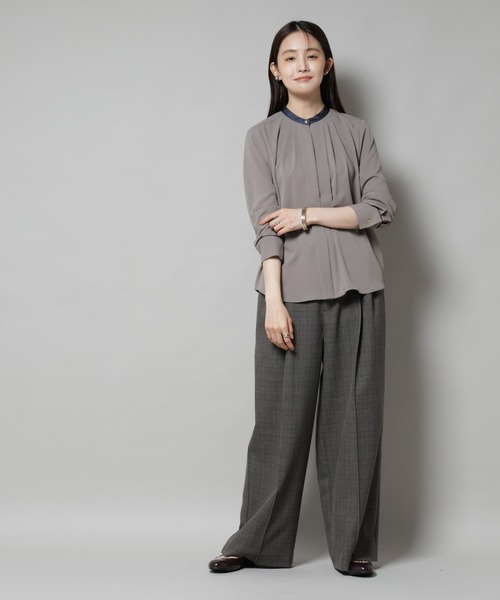 NANO universe（ナノ・ユニバース） ブラウス シャツ スタンドバイ