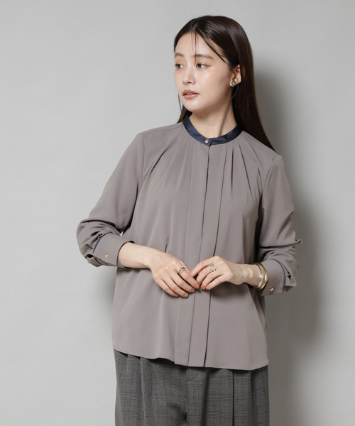 NANO universe（ナノ・ユニバース） ブラウス シャツ スタンドバイ