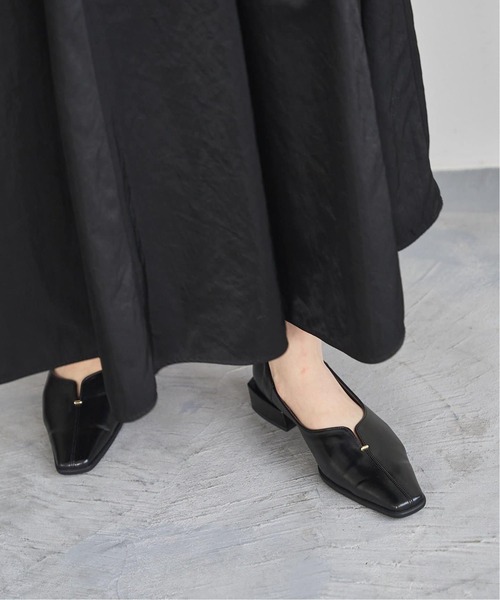 【完売品】LE TALON 2.5cmスクエアスリットソフトフラットパンプス 2.5cmスクエアスリットソフトフラット（フラットシューズ）｜LE