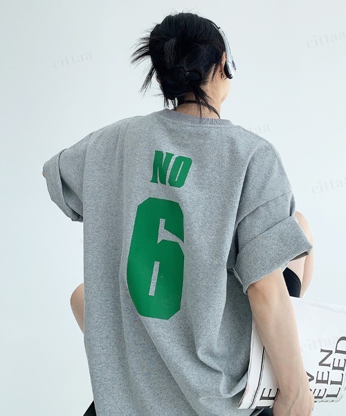 tシャツ 韓国ファッション 6ロゴデザイン半袖Tシャツ レディース メンズ
