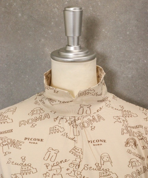 STUDIO PICONE（スタジオピッコーネ） tシャツ 総柄ハイネックプル