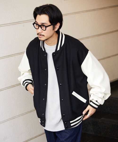 FREAK'S STORE（フリークスストア） スタジャン LARGE ネイビー メンズ