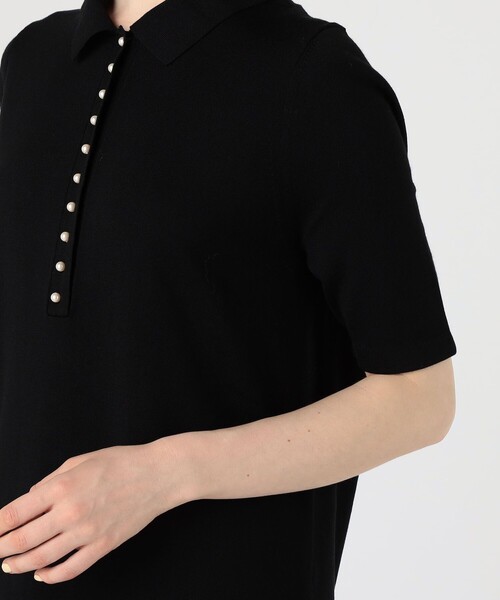 Ballsey ワンピース ウールポリエステルパールコンビ ポロロング