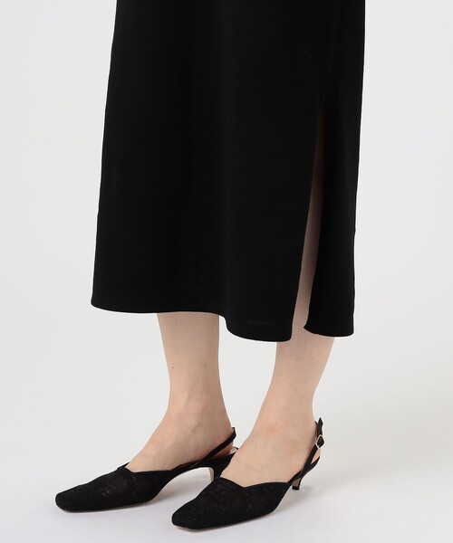 Ballsey ワンピース ウールポリエステルパールコンビ ポロロング