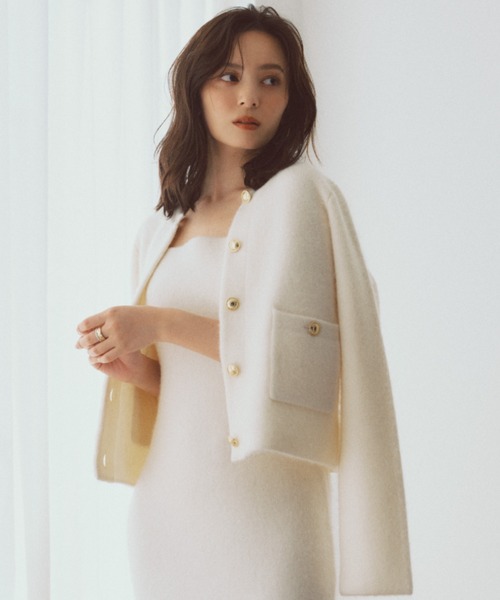 ワンピース カシミヤブレンドキャミソールニットワンピース