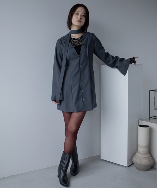 ワンピース フロントベルトワンピースジャケット : ZOZOTOWN Yahoo!店