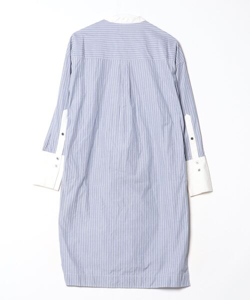 NANO universe（ナノ・ユニバース） ストライプ柄長袖ワンピース 36