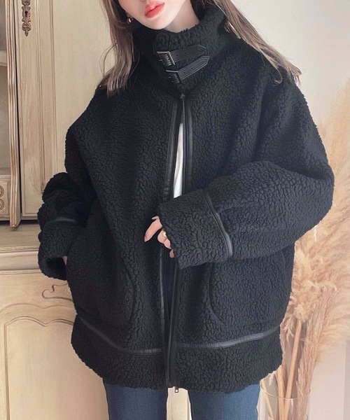 「moment+」 ブルゾン M ブラック レディース_画像2