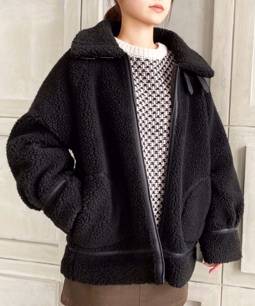 「moment+」 ブルゾン M ブラック レディース_画像3