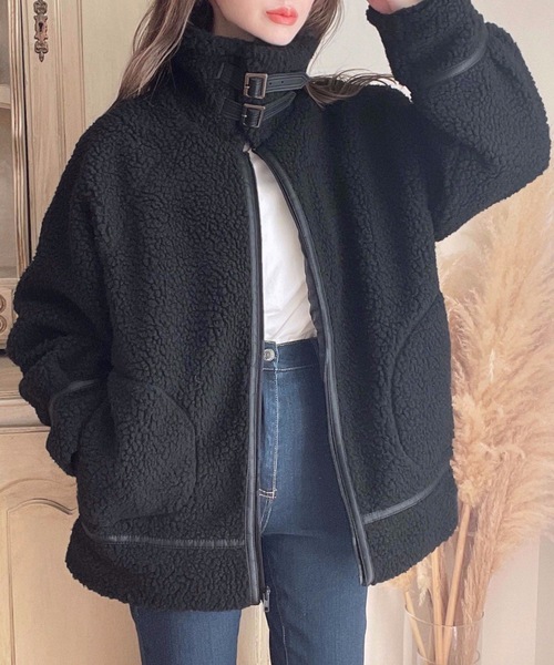 「moment+」 ブルゾン M ブラック レディース_画像6