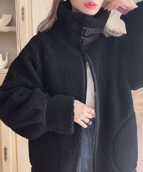 「moment+」 ブルゾン M ブラック レディース_画像9