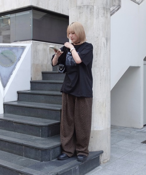 TEEN BOOP パンツ レオパードボリュームラフパンツ レディース