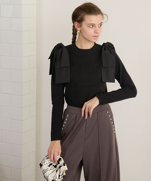 sheller ショルダーボアニット SLY | HinaYoshiharaxSLY KNIT HOODIE (ニット ) |SHEL'TTER WEBSTORE