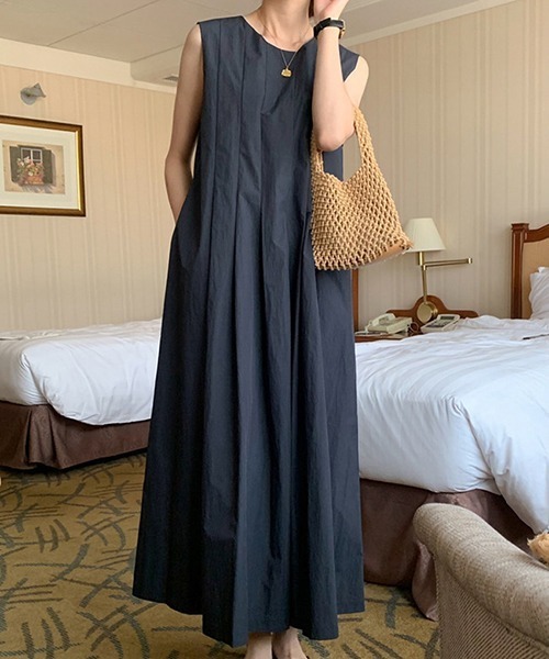 FREE STYLISTS ノースリーブワンピース FREE ブラック レディース