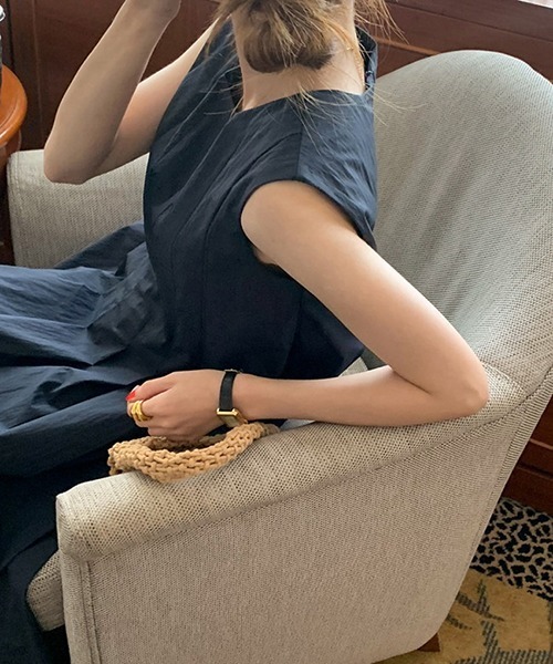 「FREE STYLISTS」 ノースリーブワンピース FREE ブラック レディース_画像2