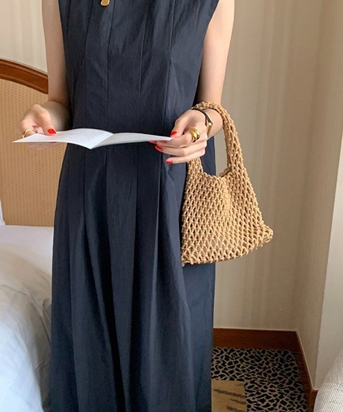 「FREE STYLISTS」 ノースリーブワンピース FREE ブラック レディース_画像3