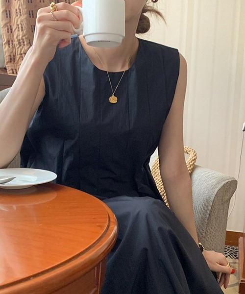 「FREE STYLISTS」 ノースリーブワンピース FREE ブラック レディース_画像5