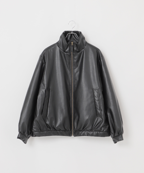 OSKR ブルゾン アウター OSKR別注 シンセティックレザージップ中綿