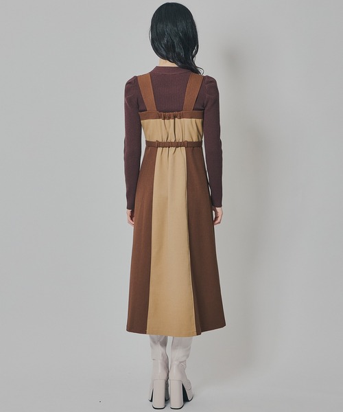 REDYAZEL（レディアゼル） ワンピース フロントジップバイカラー