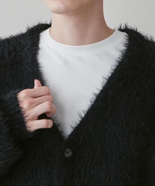 「LUCY」 ニットカーディガン MEDIUM ブラック メンズ_画像5