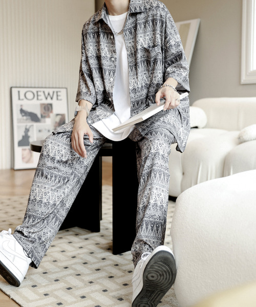 「neos」 セットアップ MEDIUM グレー系その他2 メンズ_画像5