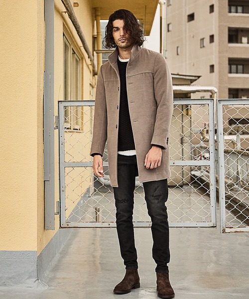 「RATTLE TRAP」 チェスターコート LL ブラック メンズ_画像2