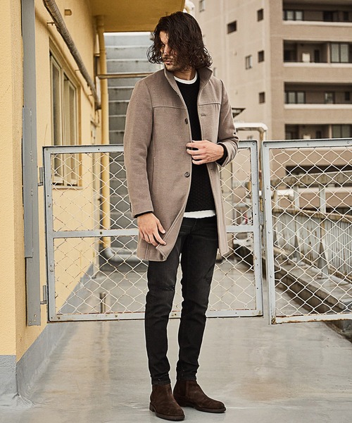 「RATTLE TRAP」 チェスターコート LL ブラック メンズ_画像3