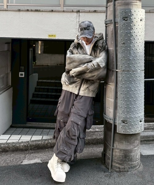 ブルゾン アウター 「Never mind the XU」damage hood jacket