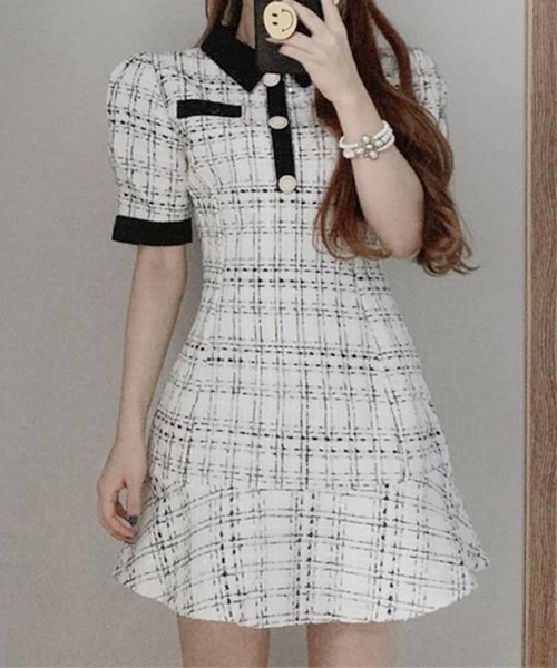 「Jasmine Grandiflorum」 シャツワンピース FREE ブラック レディース_画像6