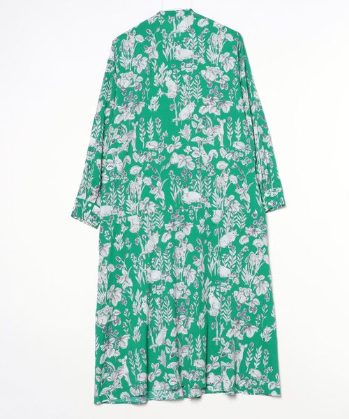 「haupia」 長袖ワンピース 38 グリーン レディース_画像2