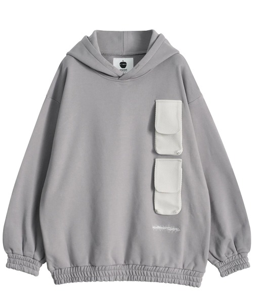 「SHAREEF」 プルオーバーパーカー 1 パープル メンズ_画像3