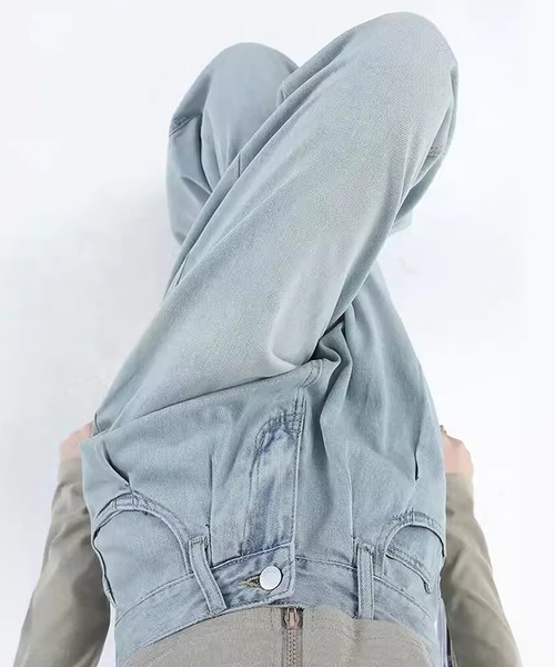 「MAISON DE THERESE」 デニムパンツ S ライトブルー レディース_画像6