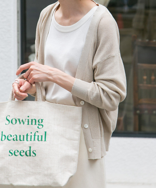 「FORK&SPOON」 ニットカーディガン 1 ベージュ レディース_画像2