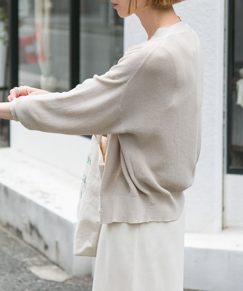 「FORK&SPOON」 ニットカーディガン 1 ベージュ レディース_画像8