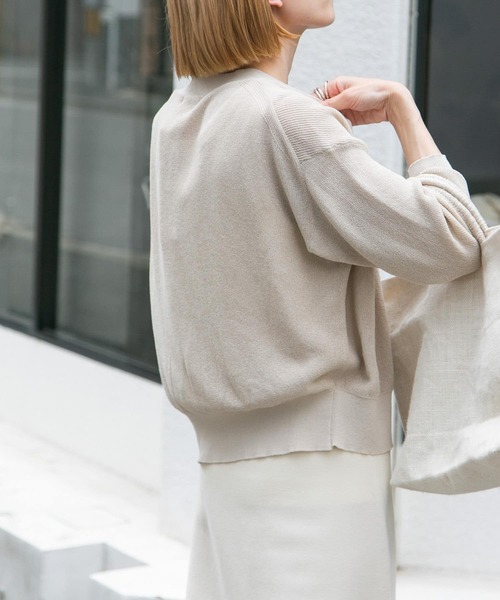 「FORK&SPOON」 ニットカーディガン 1 ベージュ レディース_画像9