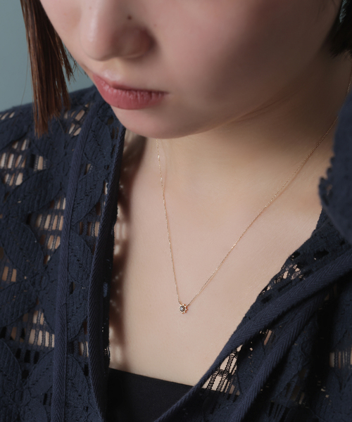 ネックレス 「WEB限定」ブラウンH＆Cダイヤオクタグラム45cmネックレス K10 レディースの画像