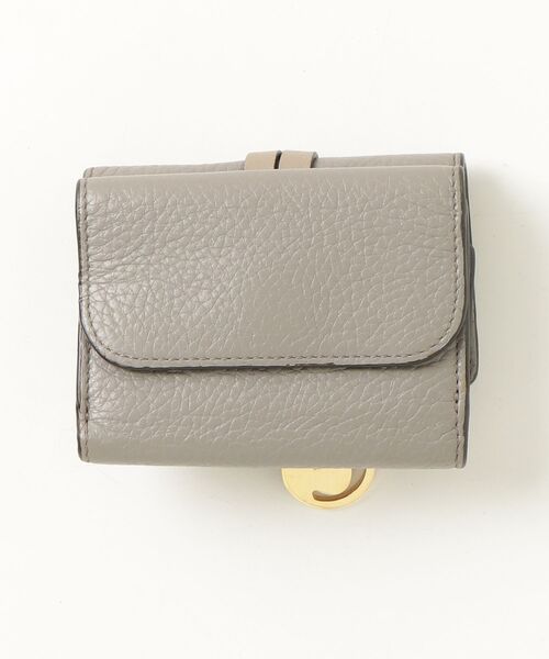 Chloe（クロエ） アルファベット 三つ折り 財布 - グレー レディース