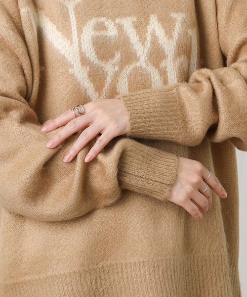 「Gready Brilliant」 長袖ニット FREE チャコールグレー レディース_画像8