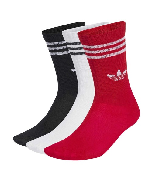 adidas（アディダス） 靴下 K CREW SOCKS 3P ソックス JW0332 BETT/BLK