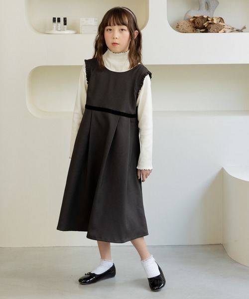 新品・タグ付き 女児 フォーマルワンピース 160cm Girls タックリボンフォーマルワンピース 160cm｜結婚式のパーティー